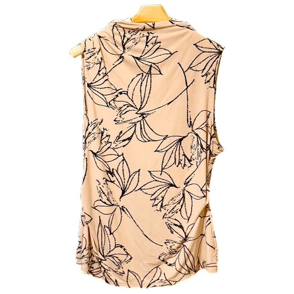 Calvin Klein Tops - Calvin Klein MSRP $89 Beige Floral Print Blouse Sleeveless Top Breathable XL
